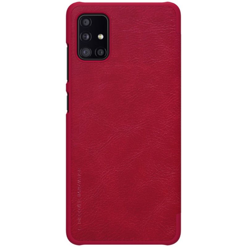 Folio Deksel Samsung Galaxy A51 5G Svart Nillkin Qin-Serien