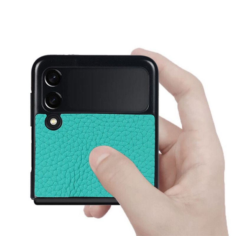 Deksel Samsung Galaxy Z Flip 3 5g Ekte Litchi-skinnkortholder