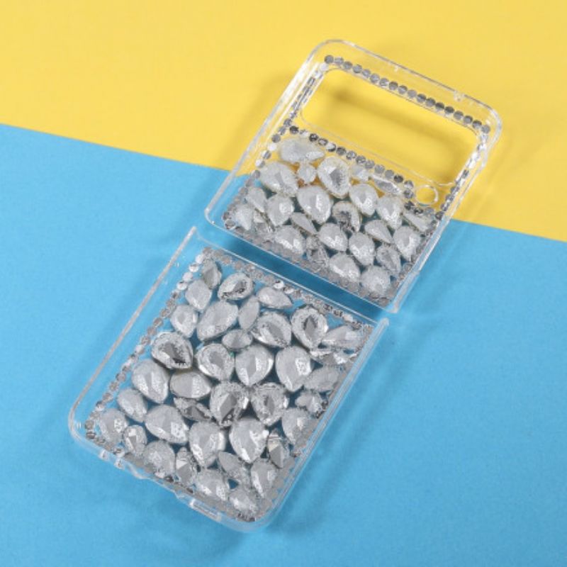 Deksel Samsung Galaxy Z Flip 3 5g Mobildeksel Fargede Edelstener