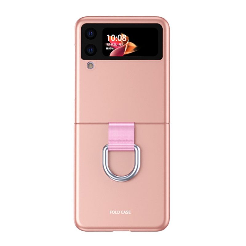 Deksel Samsung Galaxy Z Flip 3 5g Skin-touch Med Ring Beskyttelse Deksel