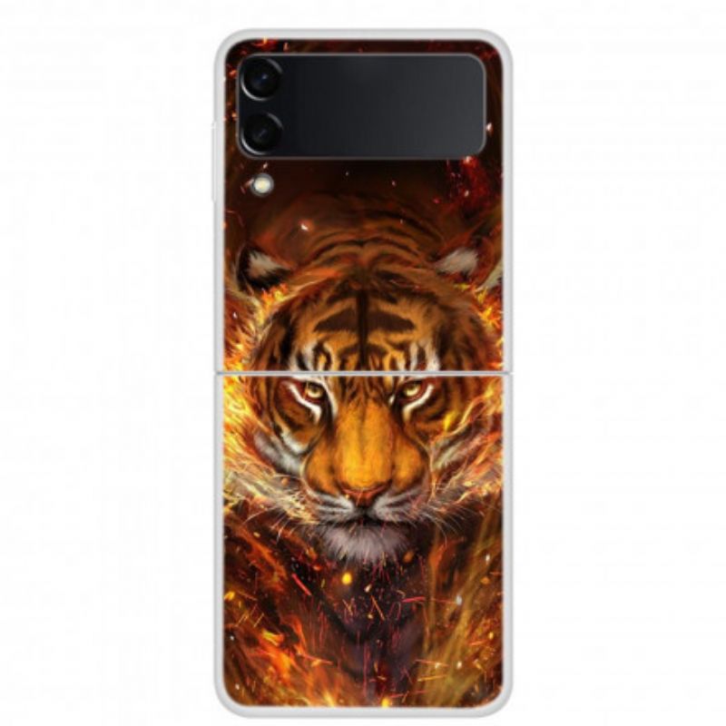 Deksel Til Samsung Galaxy Z Flip 3 5g Fire Tiger