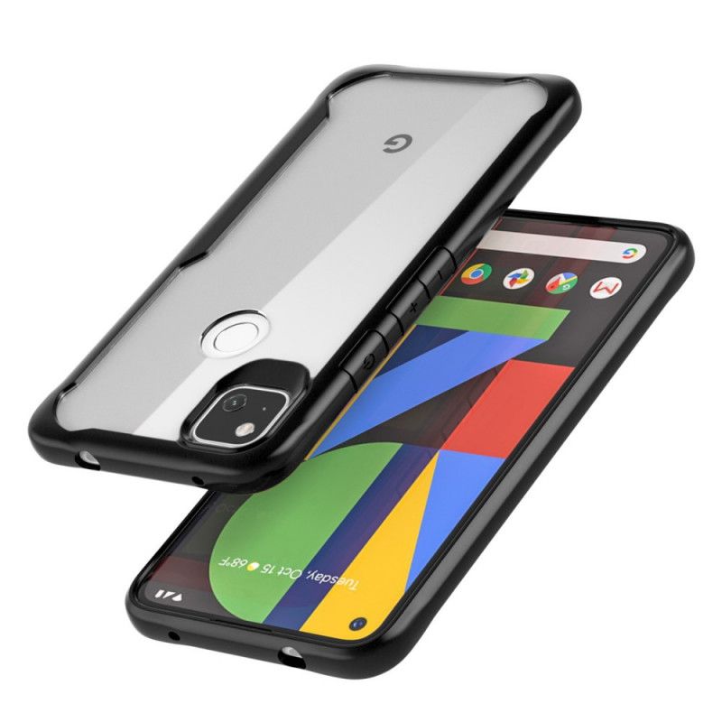 Deksel for Google Pixel 4a Svart Skråkant Hybrid