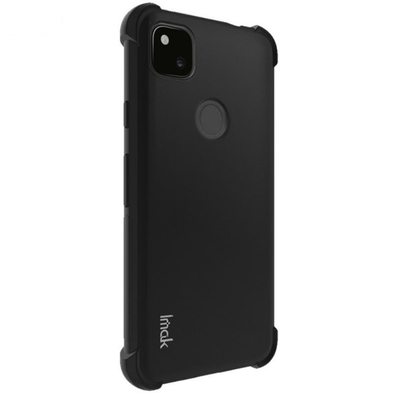 Deksel Google Pixel 4a Svart Fleksibel Silikon Med Imak Skjermfilm Anti-fall