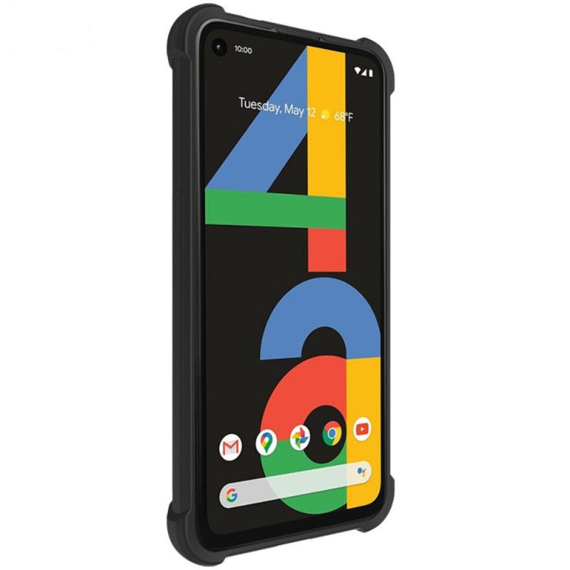 Deksel Google Pixel 4a Svart Fleksibel Silikon Med Imak Skjermfilm Anti-fall