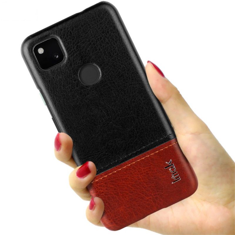 Deksel Google Pixel 4a Svart Imak Ruiyi-Serien Skinneffekt Anti-fall