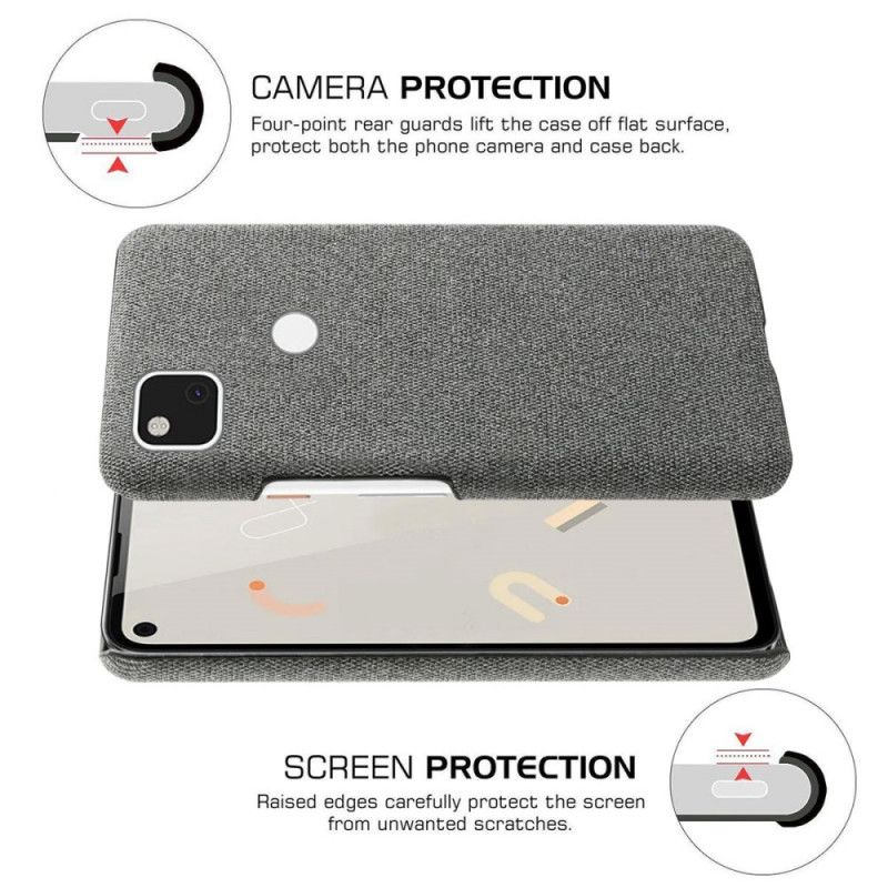 Deksel Google Pixel 4a Svart Ksq Stofftekstur