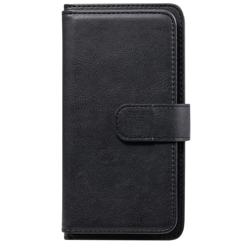Lærdeksel Folio Deksel Google Pixel 4a Svart Multifunksjons 10 Kortholder