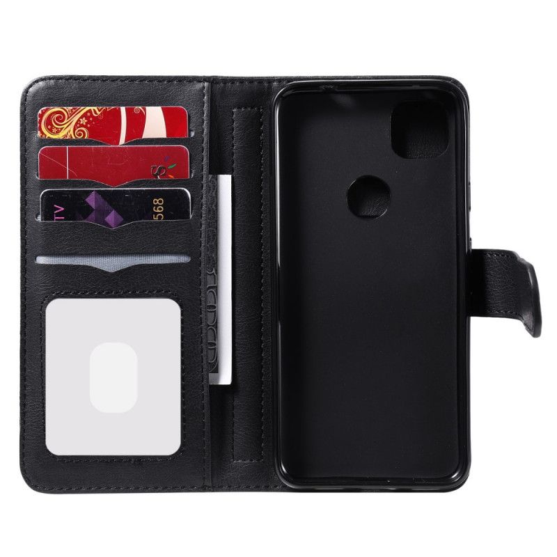 Lærdeksel Folio Deksel Google Pixel 4a Svart Multifunksjons 10 Kortholder