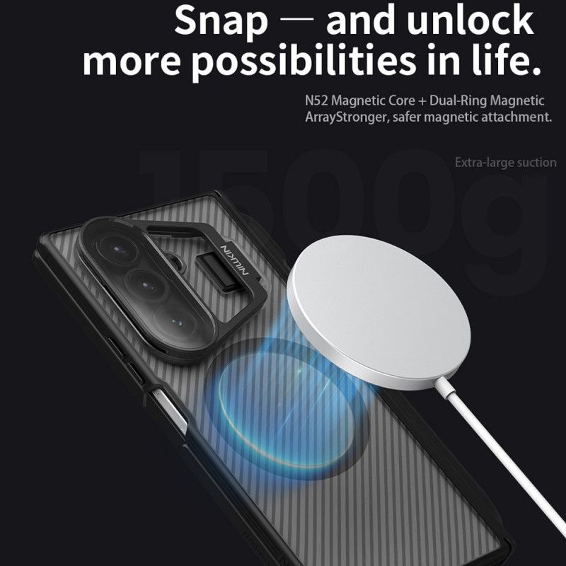 Deksel Samsung Galaxy Z Fold 7 Camshield Prop Magnetic Translucent Series Nillkin Beskyttelse Deksel