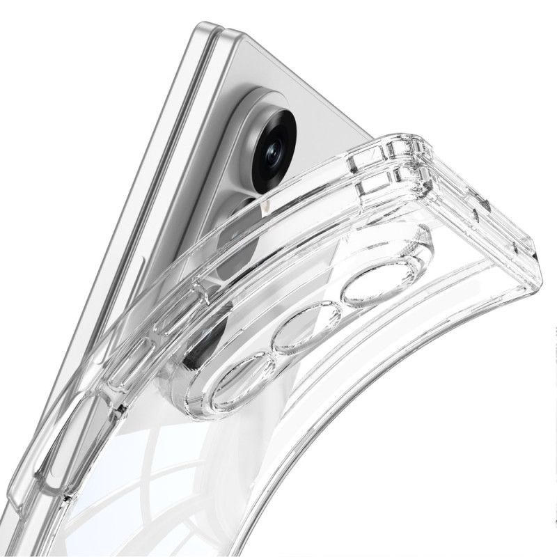 Deksel Samsung Galaxy Z Fold 7 Gjennomsiktig Magnetisk Hengsel Med Stativ