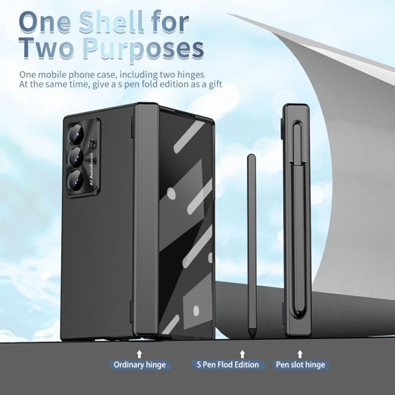 Deksel Samsung Galaxy Z Fold 7 Mobildeksel Skjermbeskytter I Herdet Glass Og Pekepennholder