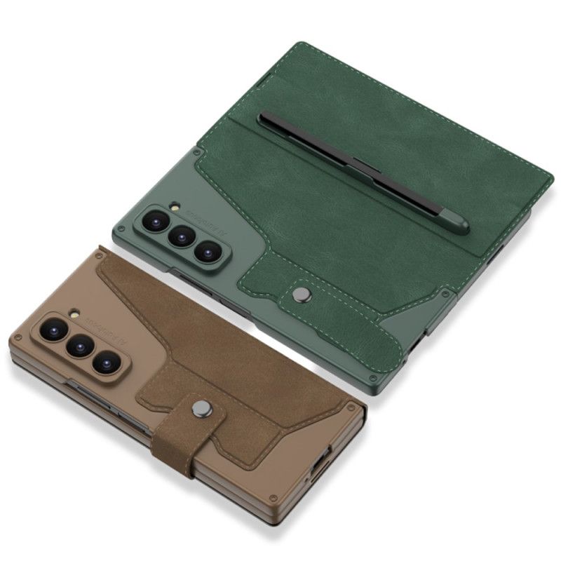 Etui Samsung Galaxy Z Fold 7 Stativ Og Pekepennholder Beskyttelse Deksel