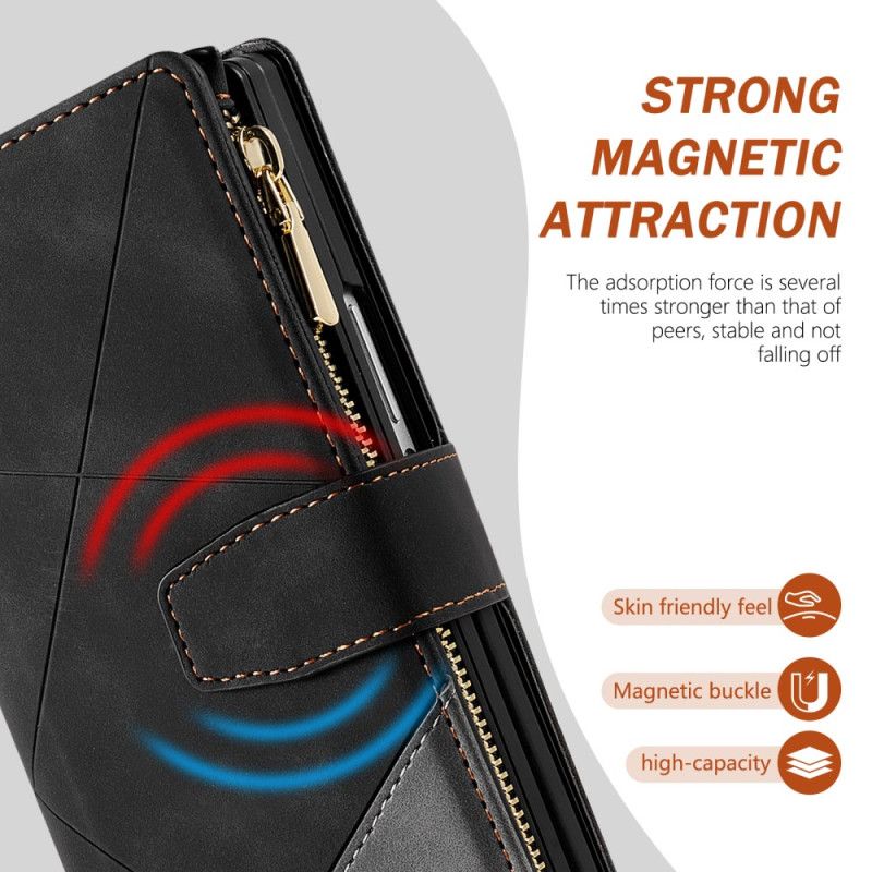 Folio Deksel Samsung Galaxy Z Fold 7 Tofarget Lommebok Beskyttelse Deksel