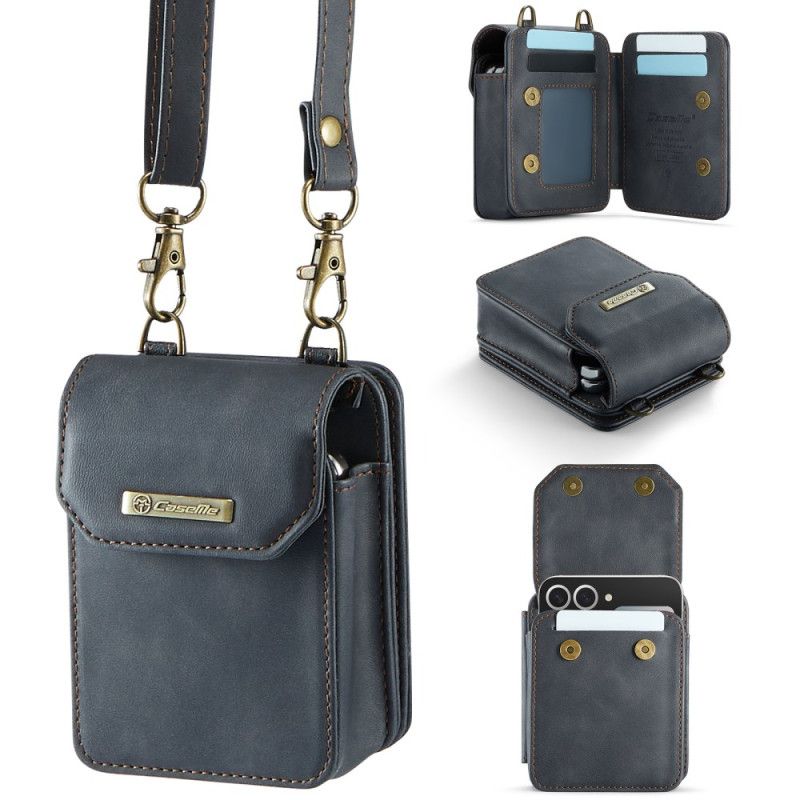 Case Etui Samsung Galaxy Z Flip 7 Fe Mobildeksel Satchel-stil Med Rfid-beskyttelse Og Skulderstropp