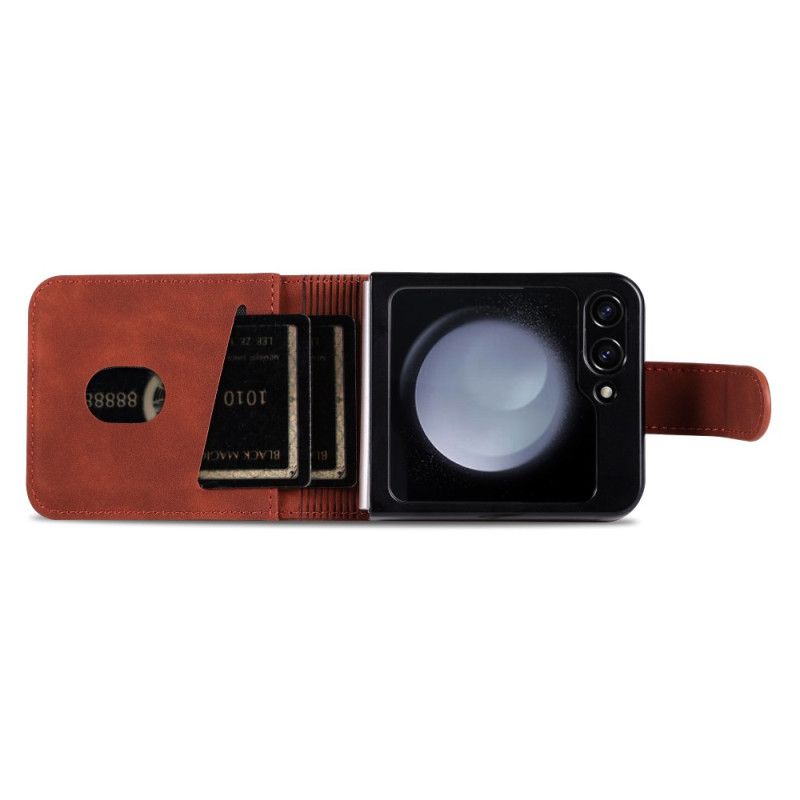 Deksel Samsung Galaxy Z Flip 7 Fe Azns Kortholder I Kunstskinn