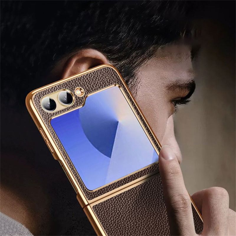 Deksel Samsung Galaxy Z Flip 7 Fe Ekte Skinn