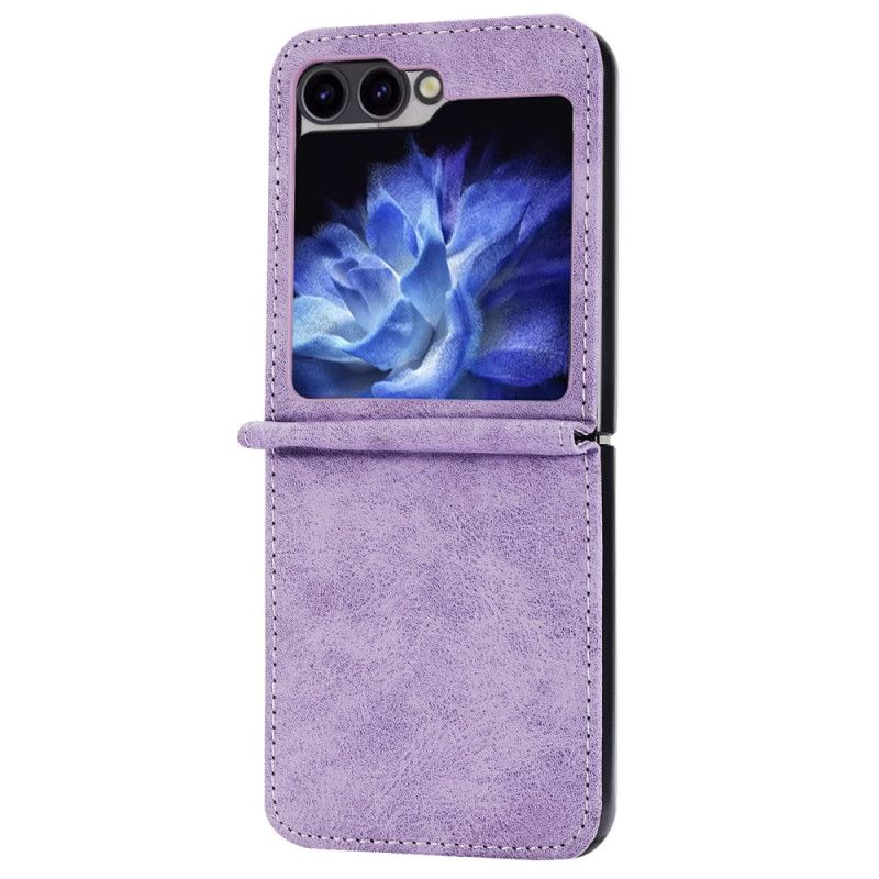 Deksel Samsung Galaxy Z Flip 7 Fe Imitert Skinn Beskyttelse Deksel