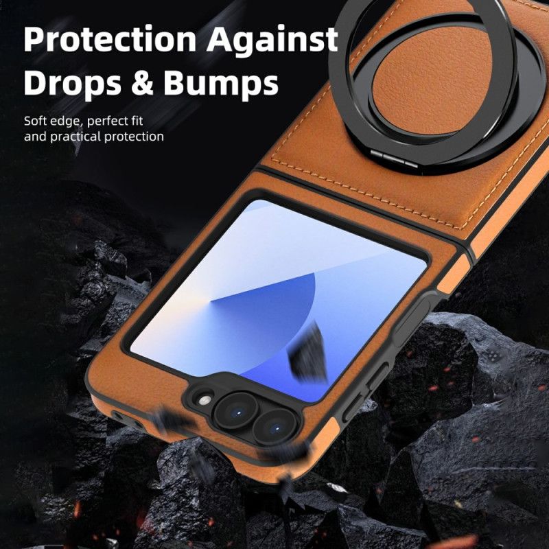 Deksel Samsung Galaxy Z Flip 7 Fe Kompatibel Ringholder Magsafe Beskyttelse Deksel