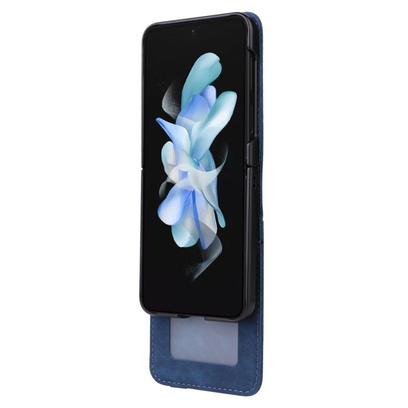 Deksel Samsung Galaxy Z Flip 7 Fe Kortholder I Skinneffekt Beskyttelse Deksel