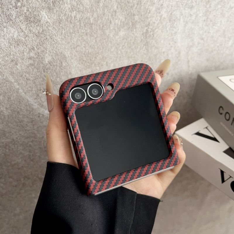 Deksel Samsung Galaxy Z Flip 7 Fe Magnetisk Karbonfibertekstur