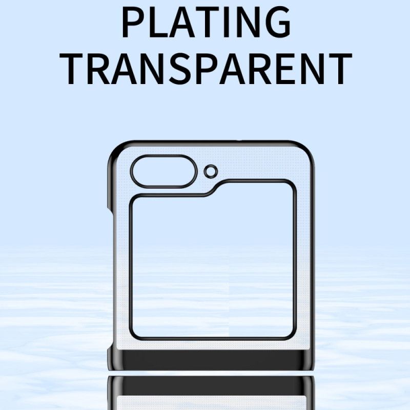 Deksel Samsung Galaxy Z Flip 7 Fe Mobildeksel Gjennomsiktig Design Og Metallisk Effekt