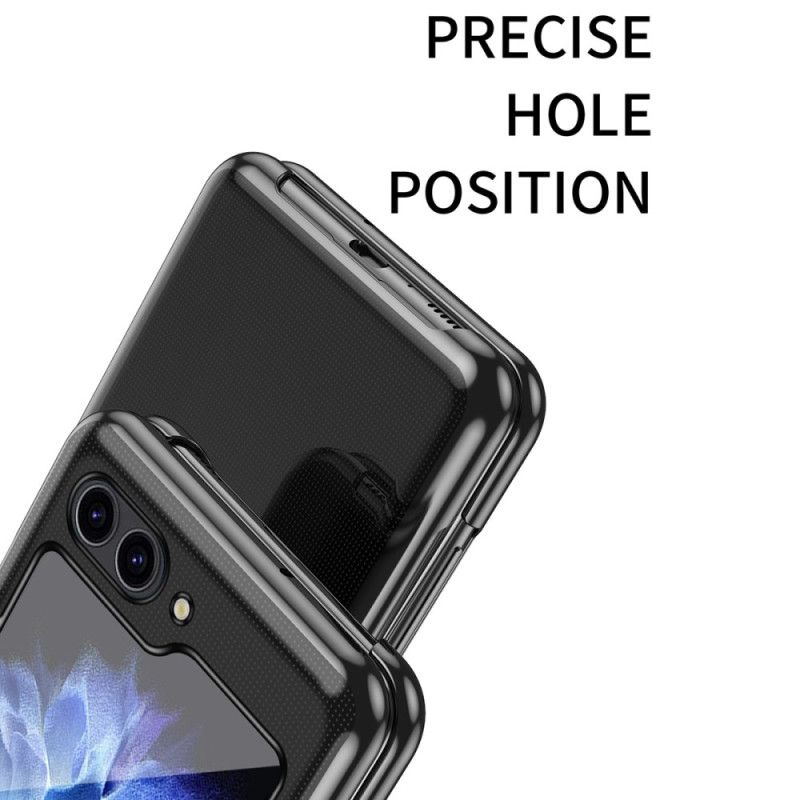 Deksel Samsung Galaxy Z Flip 7 Fe Mobildeksel Gjennomsiktig Design Og Metallisk Effekt
