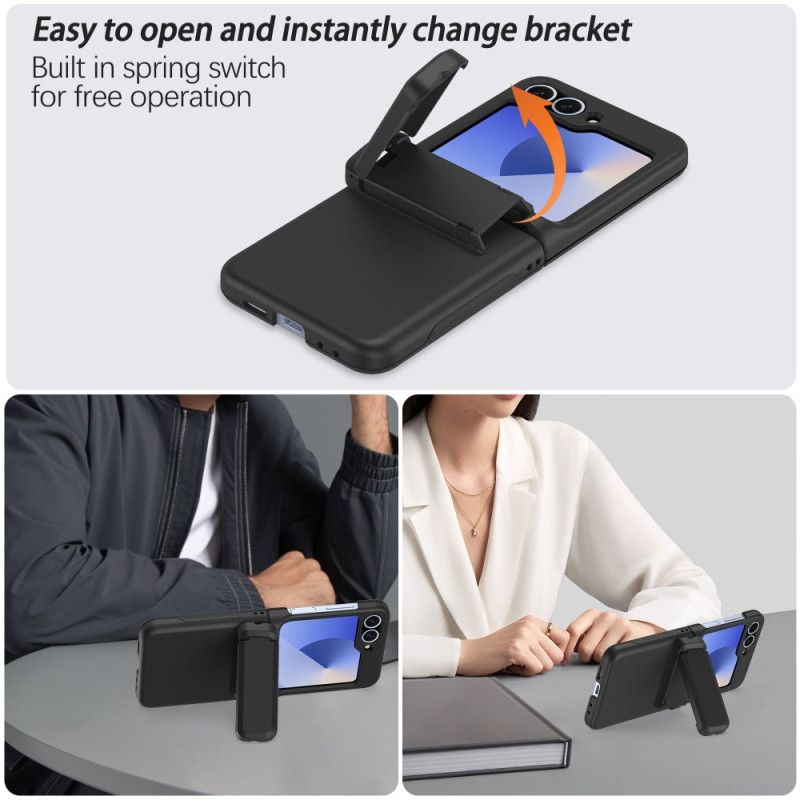Deksel Samsung Galaxy Z Flip 7 Fe Mobildeksel Innebygd Stativ Og Kortholder