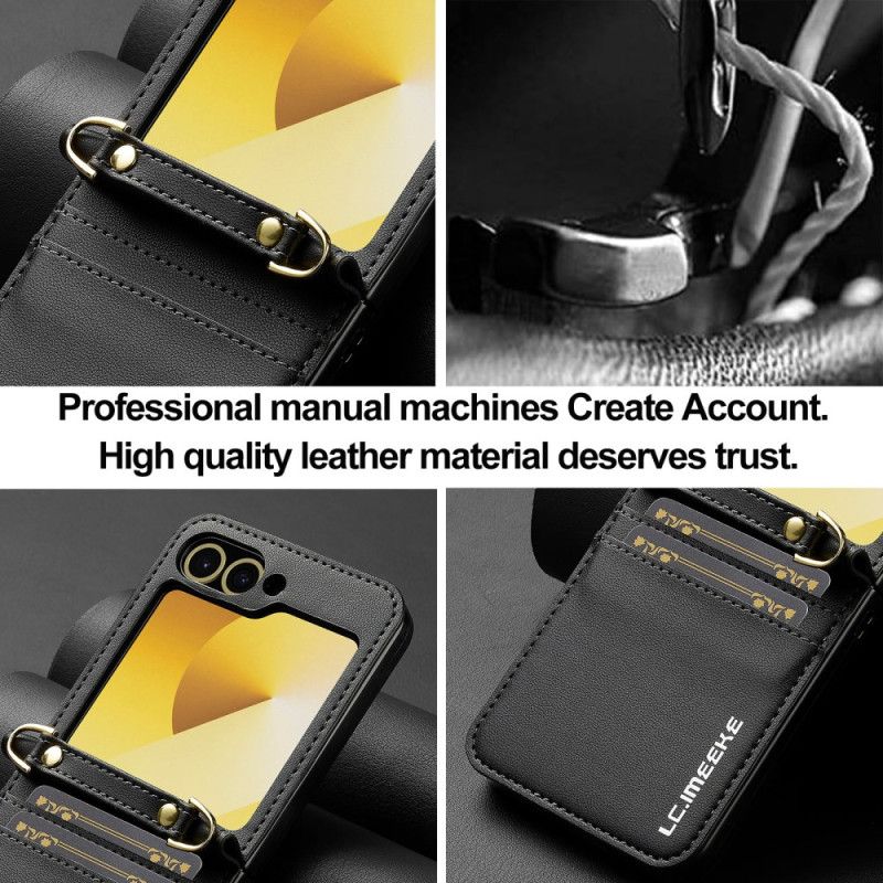 Deksel Samsung Galaxy Z Flip 7 Fe Mobildeksel Kortholder Og Lang Stropp