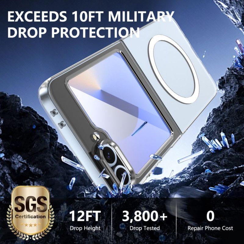 Deksel Samsung Galaxy Z Flip 7 Fe Mobildeksel Magsafe-kompatibel Gjennomsiktig Med Skjermbeskytter