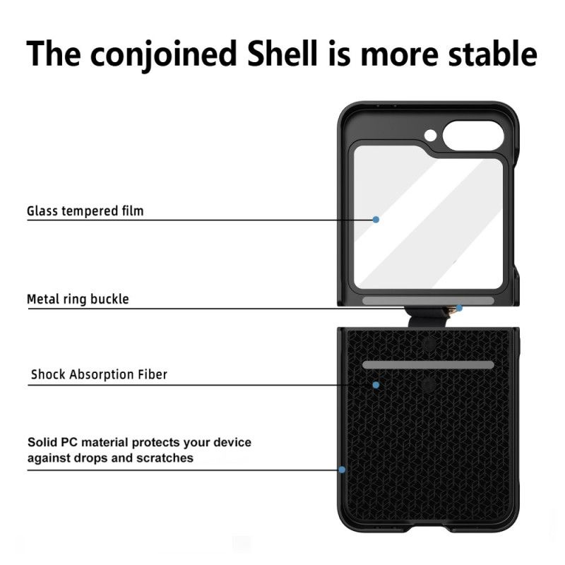 Deksel Samsung Galaxy Z Flip 7 Fe Mobildeksel Ringholder Og Beskyttelsesfilm