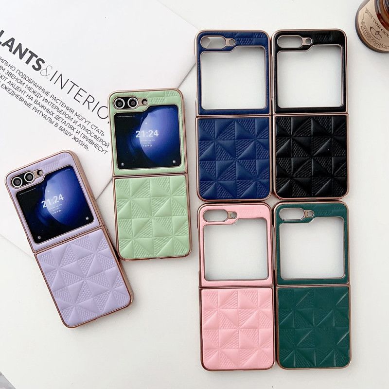 Deksel Samsung Galaxy Z Flip 7 Fe Mobildeksel Vatterte Kanter Med Metalleffekt