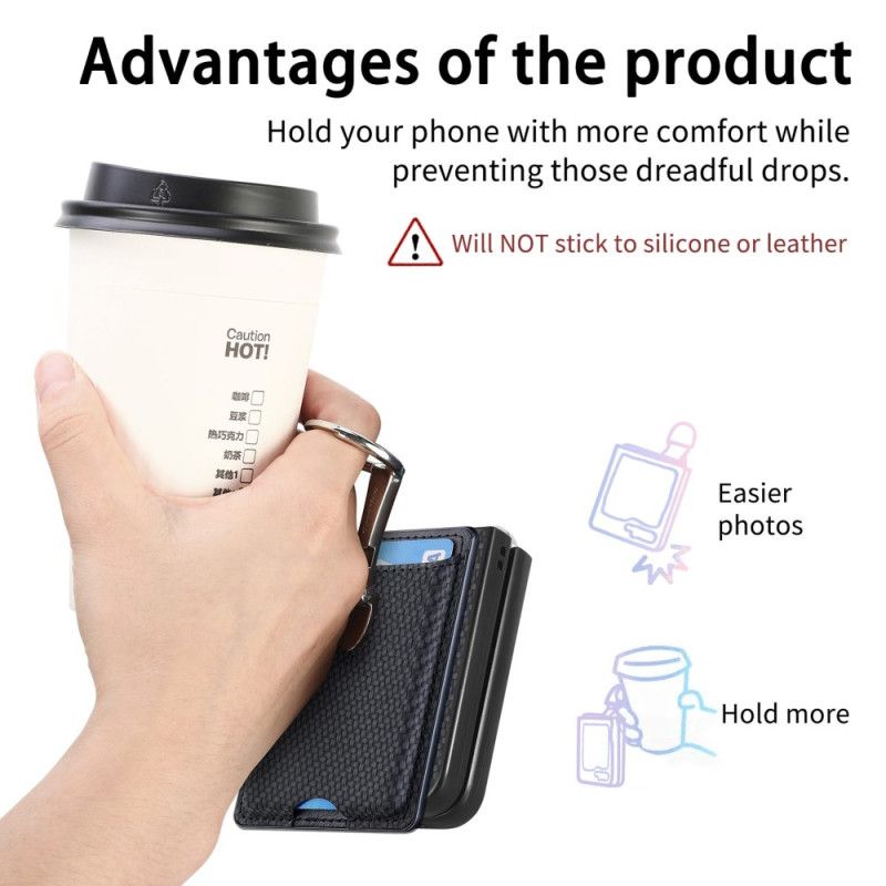 Deksel Samsung Galaxy Z Flip 7 Fe Sammenleggbart Stativ Og Kortholder