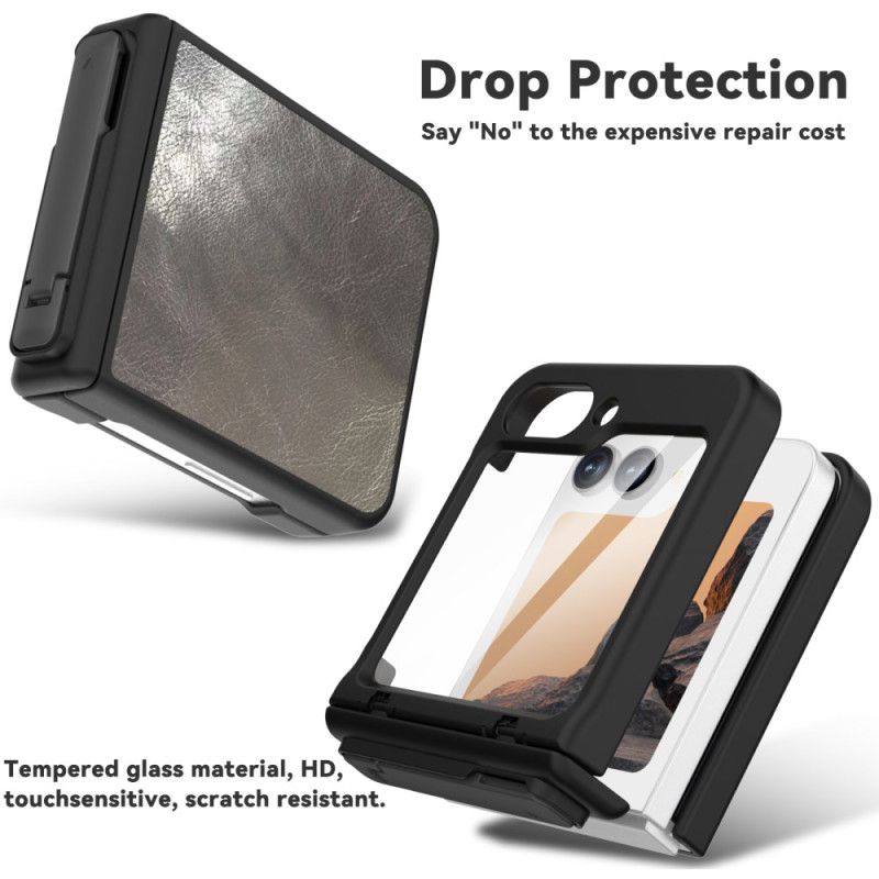 Deksel Samsung Galaxy Z Flip 7 Fe Stativ Med Vintage-skinneffekt