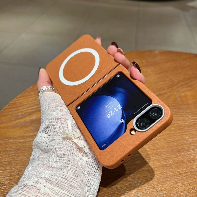 Deksel Til Samsung Galaxy Z Flip 7 Fe Lærtekstur