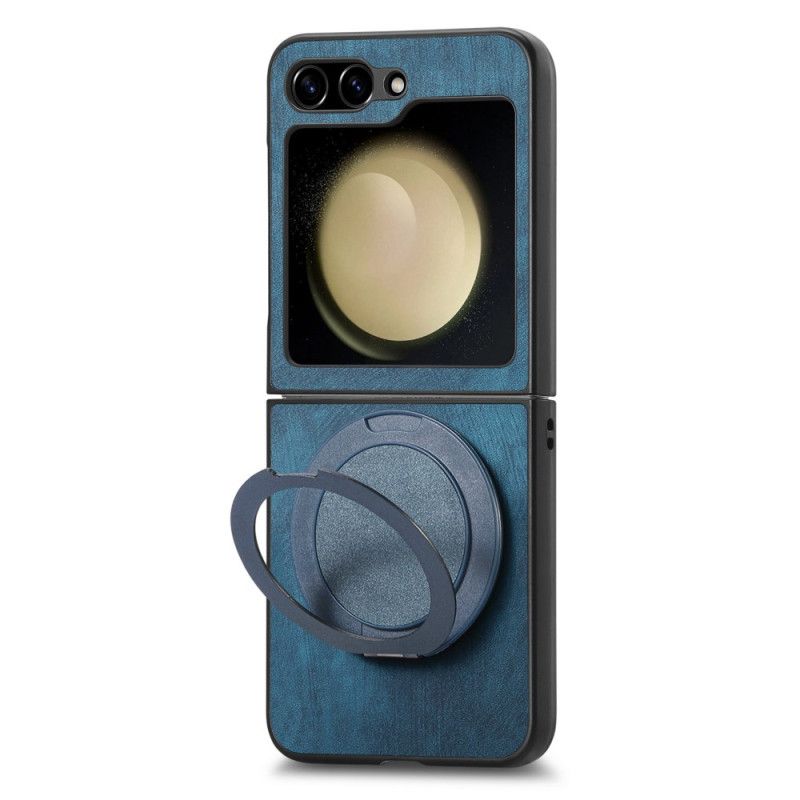 Deksel Til Samsung Galaxy Z Flip 7 Fe Semsket Skinneffekt Med Roterende Stativ