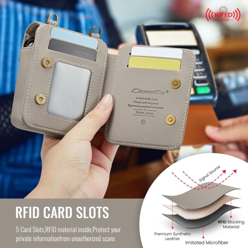 Etui Til Samsung Galaxy Z Flip 7 Fe Rfid-lommebok Med Skulderstropp