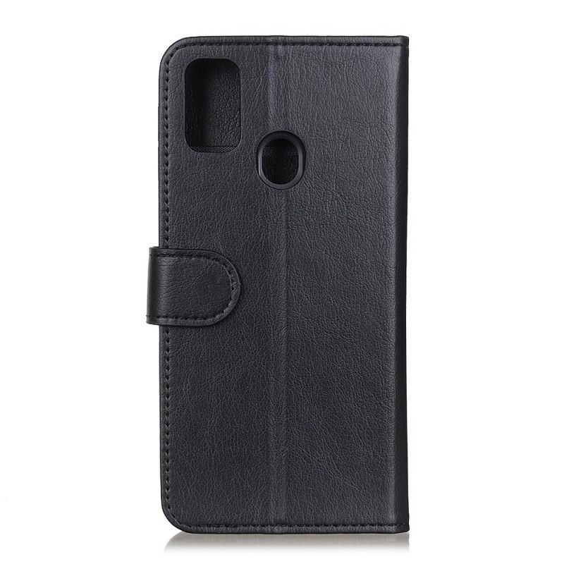 Folio Deksel for Honor 9X Lite Rød Strukturert Litchi