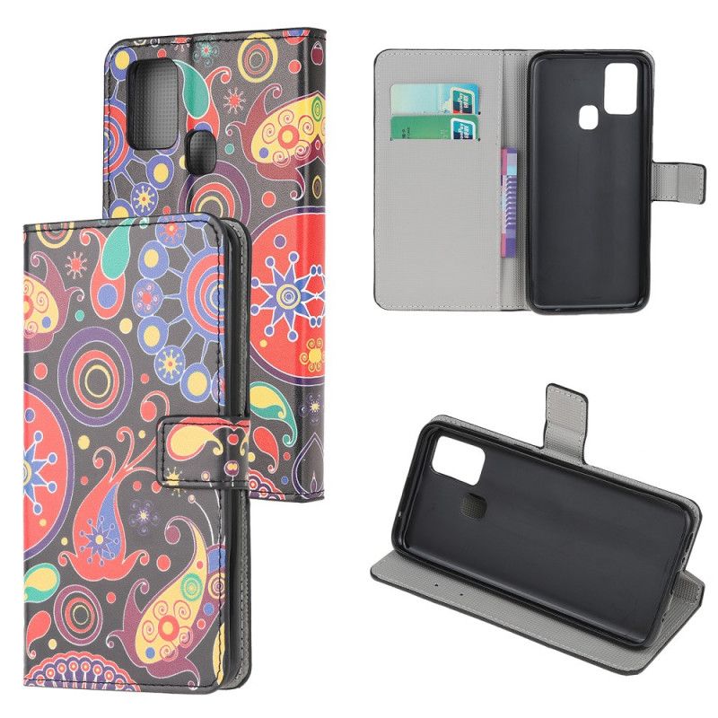 Lærdeksel Folio Deksel Honor 9X Lite Mobildeksel Galakse Design