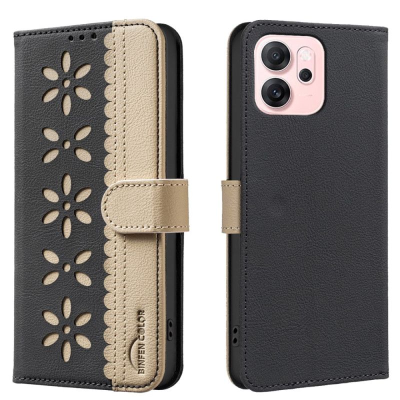 Folio Deksel Oppo Reno 14f 5g Blomster Binfen-farge