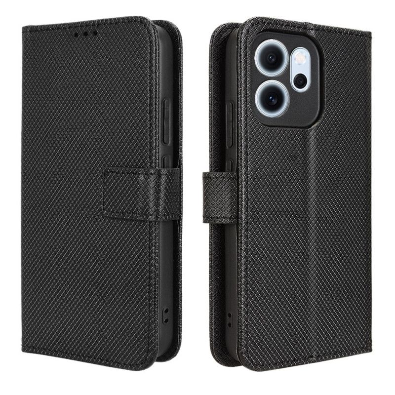 Folio Deksel Oppo Reno 14f 5g Teksturert Diamant