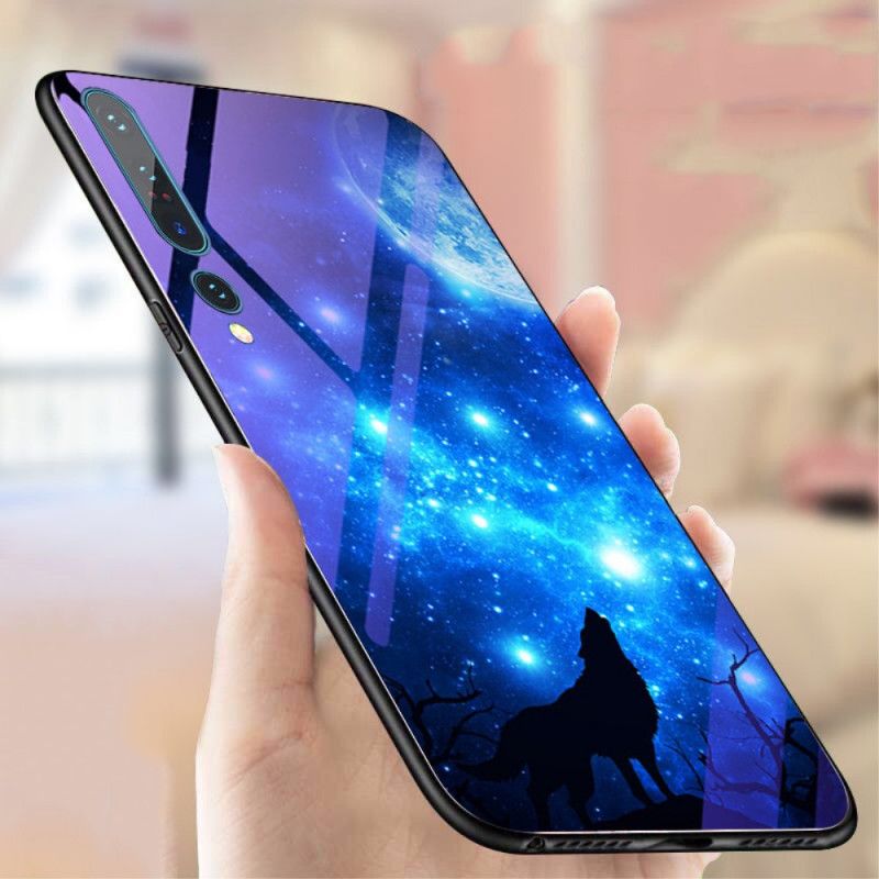 Deksel Xiaomi Mi 10 / 10 Pro Mørkeblå Herdet Glass Og Silikon Fra Dyr