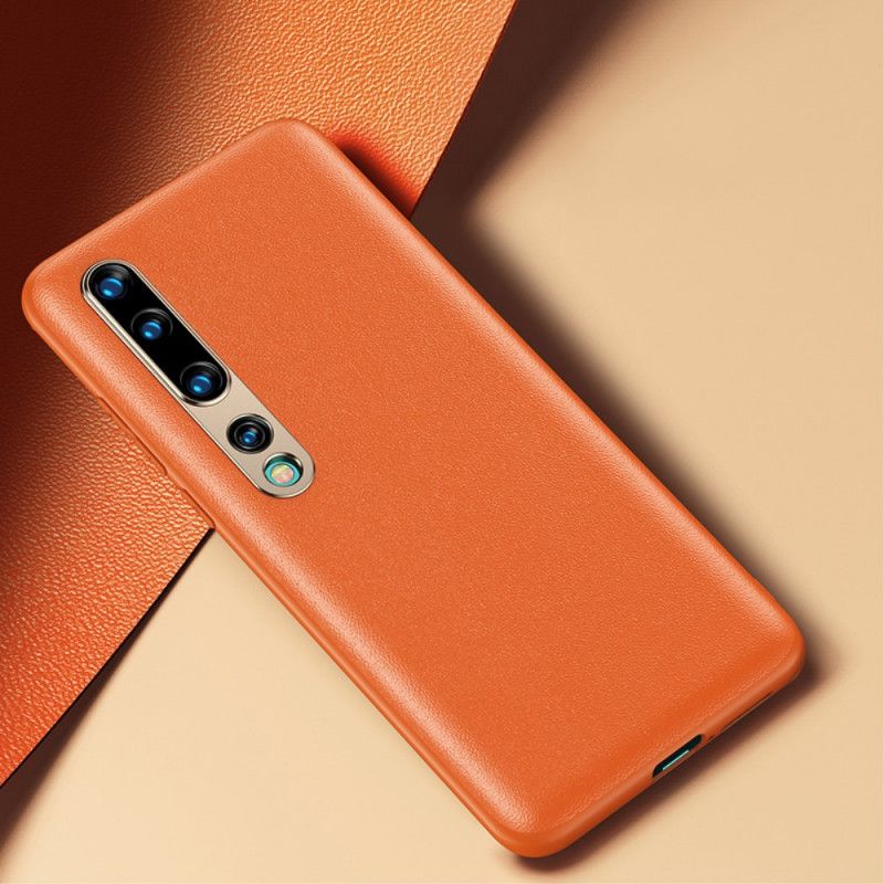 Deksel Xiaomi Mi 10 / 10 Pro Svart Farget Skinnstil