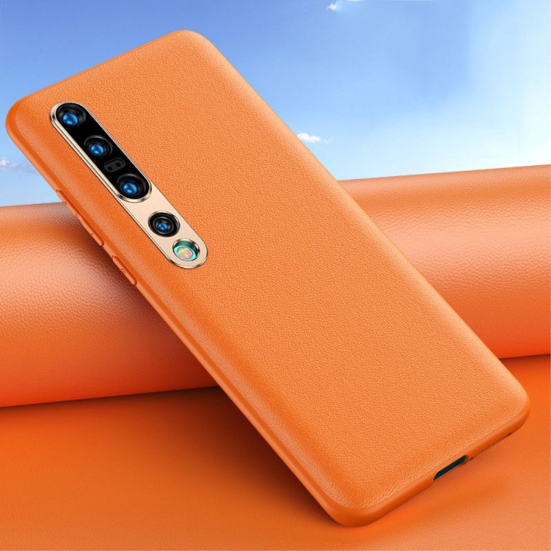 Deksel Xiaomi Mi 10 / 10 Pro Svart Farget Skinnstil