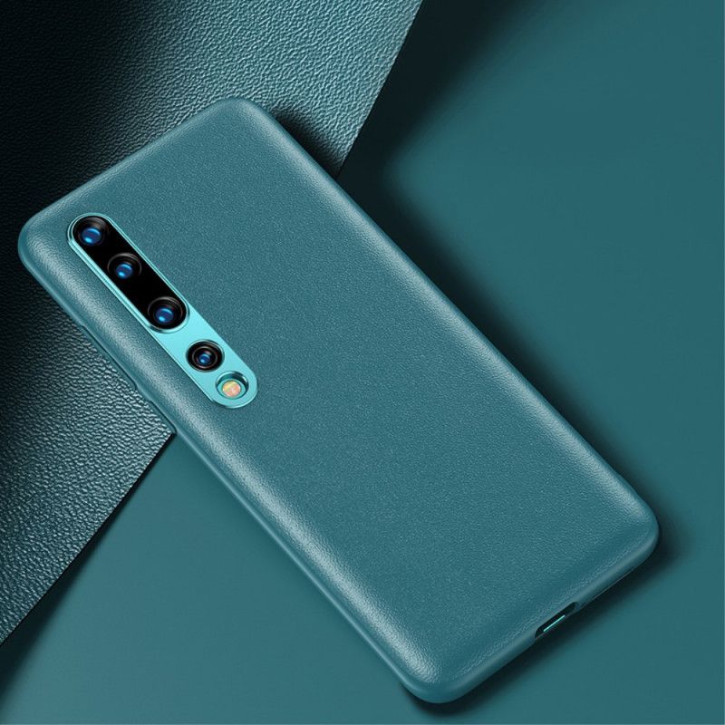 Deksel Xiaomi Mi 10 / 10 Pro Svart Farget Skinnstil