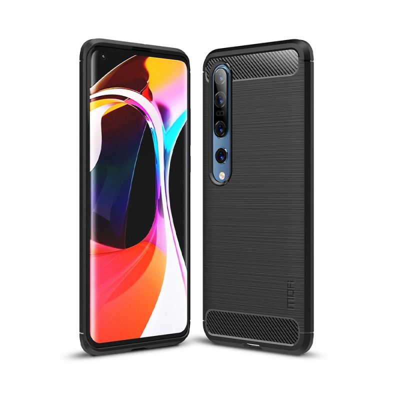Deksel Xiaomi Mi 10 / 10 Pro Svart Mofi Børstet Karbonfiber Anti-fall