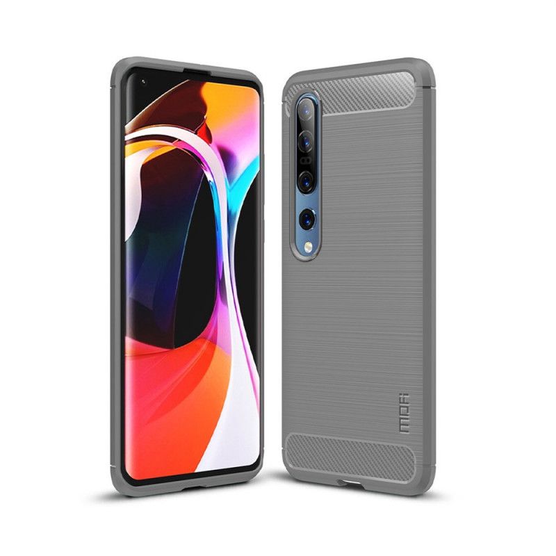 Deksel Xiaomi Mi 10 / 10 Pro Svart Mofi Børstet Karbonfiber Anti-fall