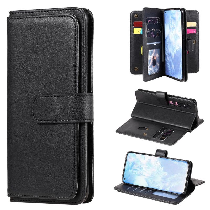 Folio Deksel Xiaomi Mi 10 / 10 Pro Svart Multifunksjonelle 10 Kortholder Anti-fall