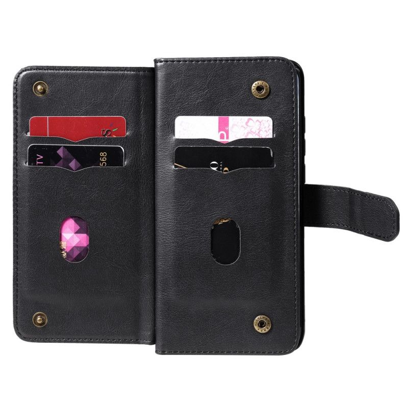 Folio Deksel Xiaomi Mi 10 / 10 Pro Svart Multifunksjonelle 10 Kortholder Anti-fall