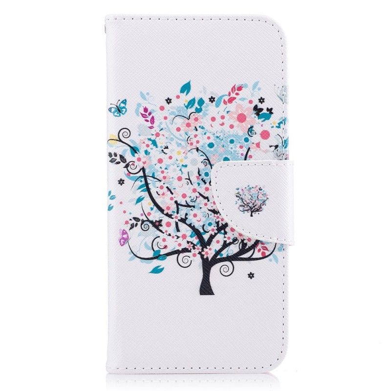 Folio Deksel Samsung Galaxy J3 2017 Blomstret Tre Anti-fall