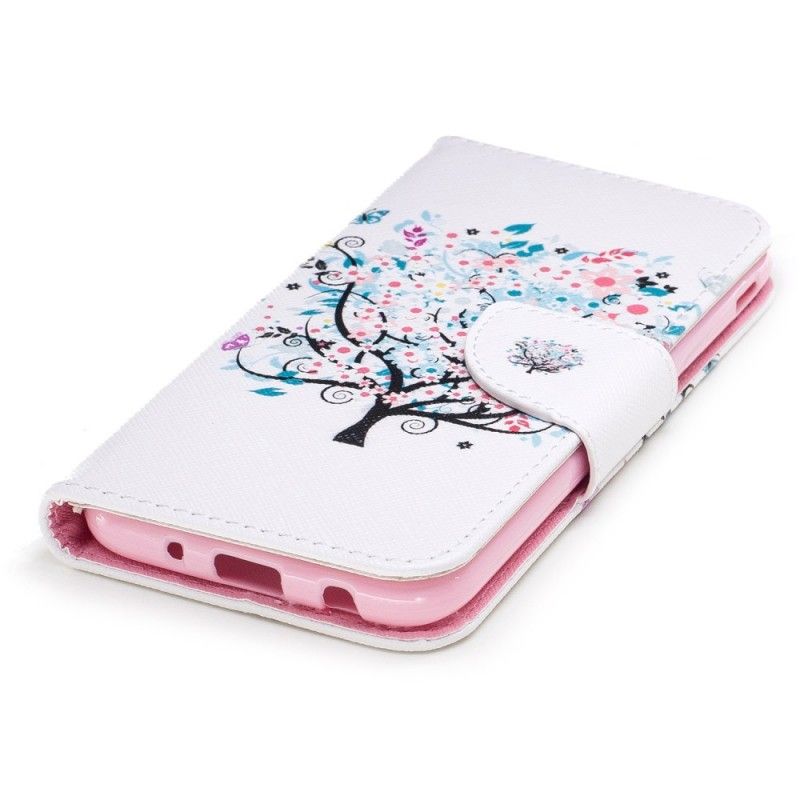 Folio Deksel Samsung Galaxy J3 2017 Blomstret Tre Anti-fall